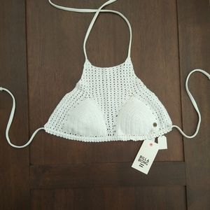 Billabong Women's Crochet Halter Bikini Top